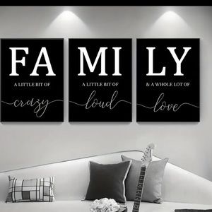 "Inspirational Family Quote Canvas Print - Modern Home Decor Wall art framless..